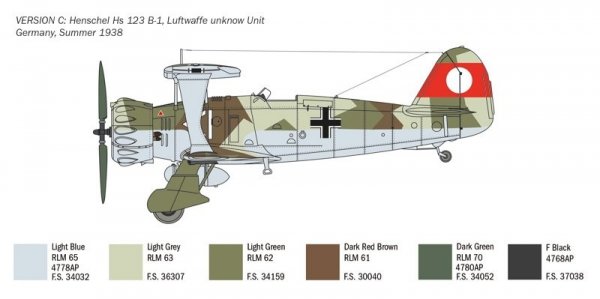 Italeri 2819 HENSCHEL HS 123 1/48