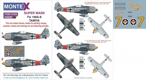 Montex K48285 Fw 190A-8 1/48