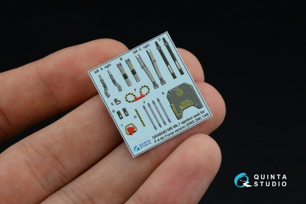 Quinta Studio QD+48449 F-4G late 3D-Printed &amp; coloured Interior on decal paper (Zoukei Mura SWS) (with 3D-printed resin parts) 1/48