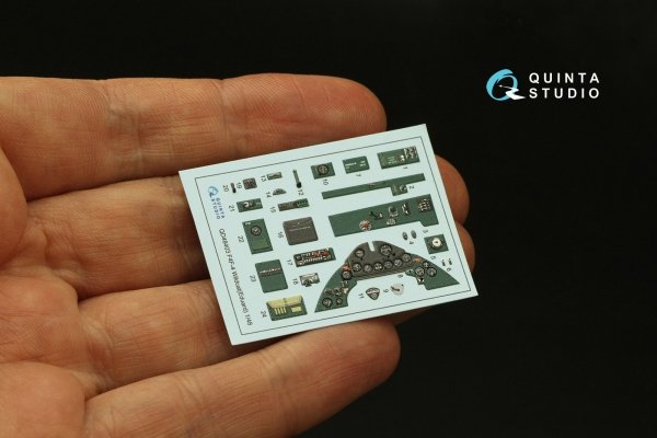 Quinta Studio QD48403 F4F-4 Wildcat 3D-Printed &amp; coloured Interior on decal paper (Eduard) 1/48