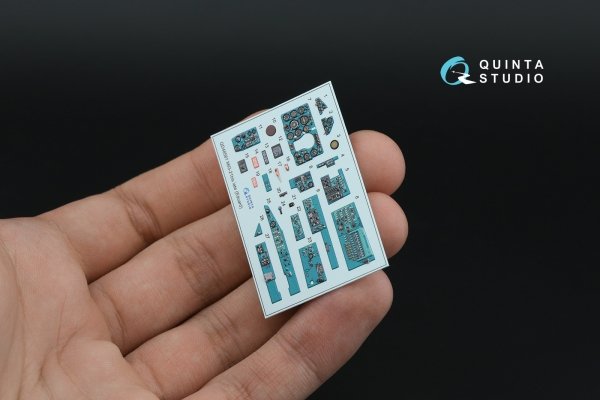 Quinta Studio QD+48581 MiG-21bis late Fishbed-N 3D-Printed &amp; coloured Interior on decal paper (Eduard) (with 3D-printed resin parts) 1/48