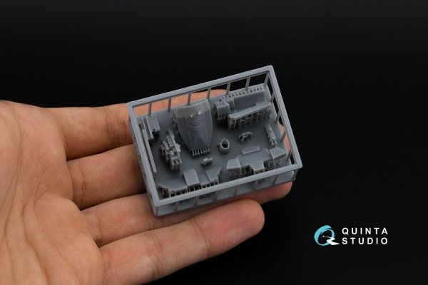 Quinta Studio QD+48487 F-4C Phantom II 3D-Printed &amp; coloured Interior on decal paper (Academy) (with 3D-printed resin parts) 1/48