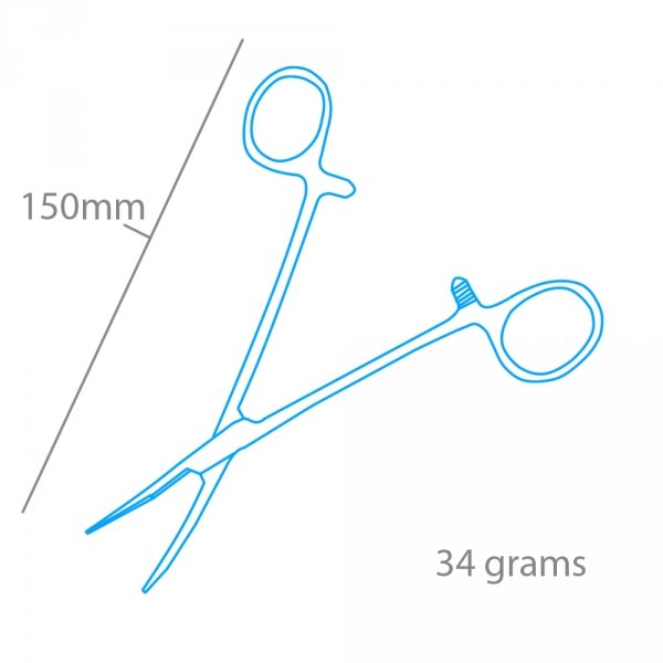Modelcraft PCL5046 Curved Locking Forceps Jaws (Serrated) (150mm)