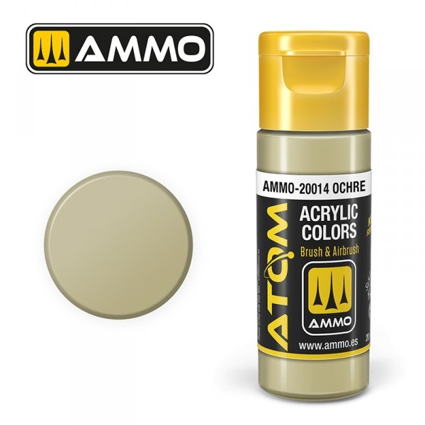 AMMO of Mig Jimenez 20014 ATOM COLOR Ochre 20ml