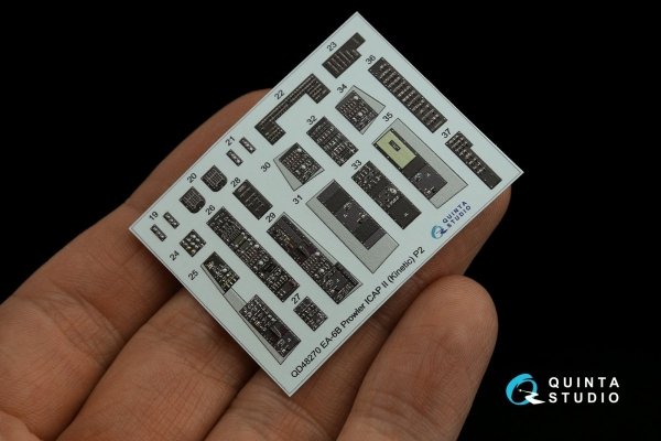 Quinta Studio QDS-48270 EA-6B Prowler (ICAP II) 3D-Printed &amp; coloured Interior on decal paper (Kinetic) (Small version) 1/48