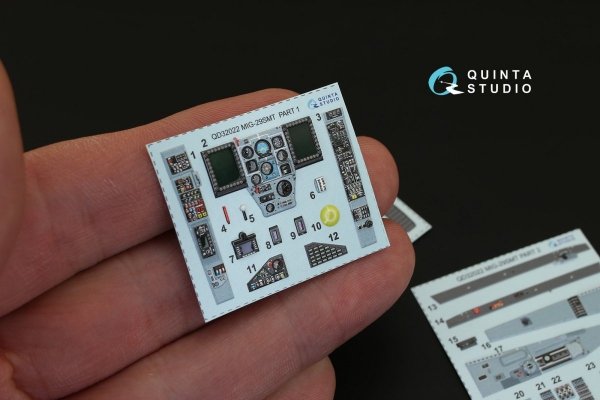 Quinta Studio QD32022 MiG-29SMT 3D-Printed &amp; coloured Interior on decal paper (for Trumpeter kit) 1/32