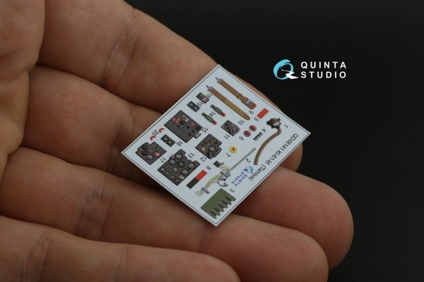 Quinta Studio QD48141 Ki-61-Id 3D-Printed &amp; coloured Interior on decal paper (Tamiya) 1/48