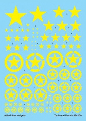 Techmod 48410 - Allied Star Insignia Yellow (1:48)