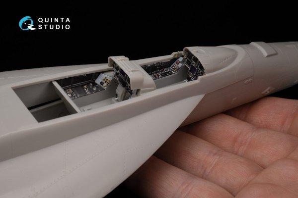 Quinta Studio QD48050 F/A-18F early 3D-Printed &amp; coloured Interior on decal paper (Hasegawa) 1/48