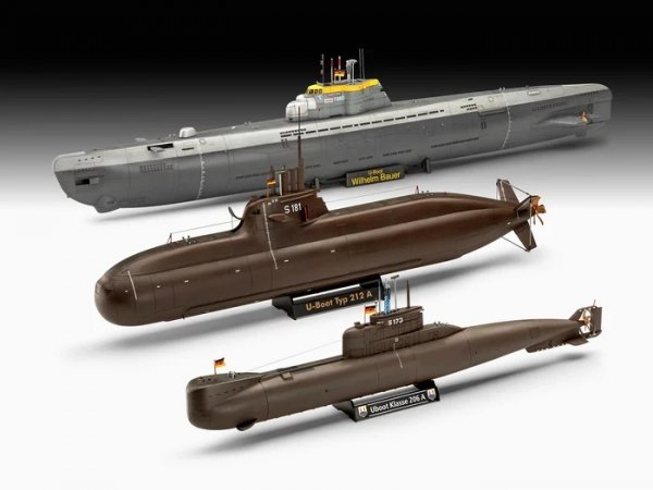 Revell 05186 70 Years Bundeswehr: Wilhelm Bauer, Type 206A, 212A 1/144