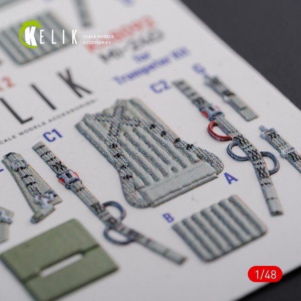 KELIK K48092 Mi-24D (Hind-D) interior 3D decals for Trumpeter kit 1/48