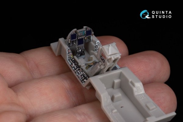 Quinta Studio QD48284 F/A-18A++ 3D-Printed &amp; coloured Interior on decal paper (Hasegawa) 1/48