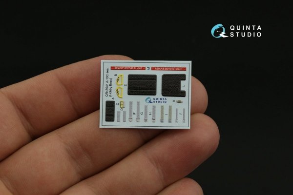 Quinta Studio QD48361 A-10C 3D-Printed &amp; coloured Interior on decal paper (Hobby Boss) 1/48