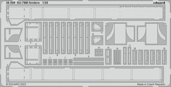 Eduard 36509 SU-76M fenders Zvezda 1/35