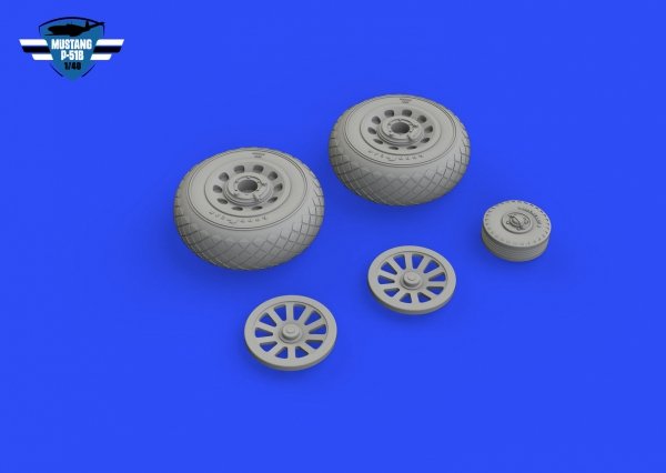 Eduard 648986 P-51B / C wheels diamond tread EDUARD 1/48