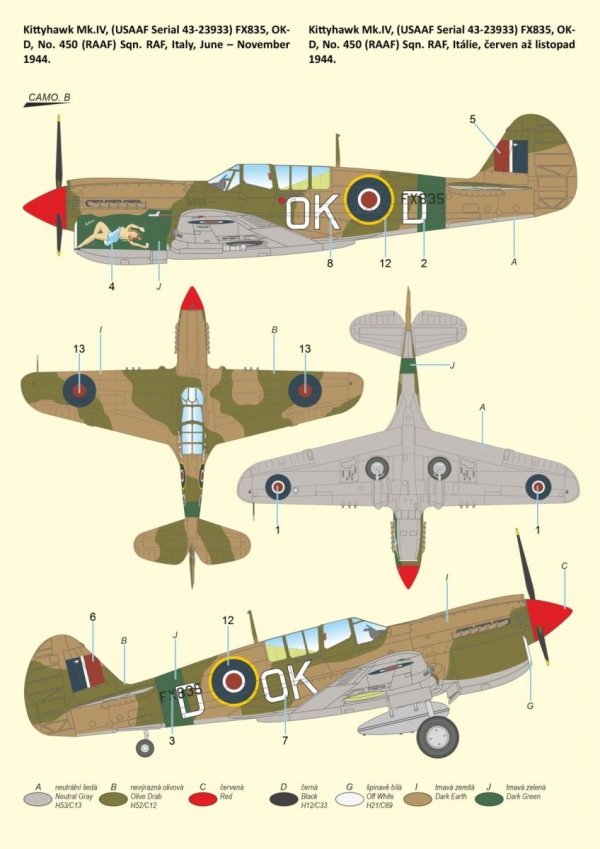 Special Hobby 72484 Kittyhawk Mk.IV 'Over The Mediterranean and the Pacific' 1/72
