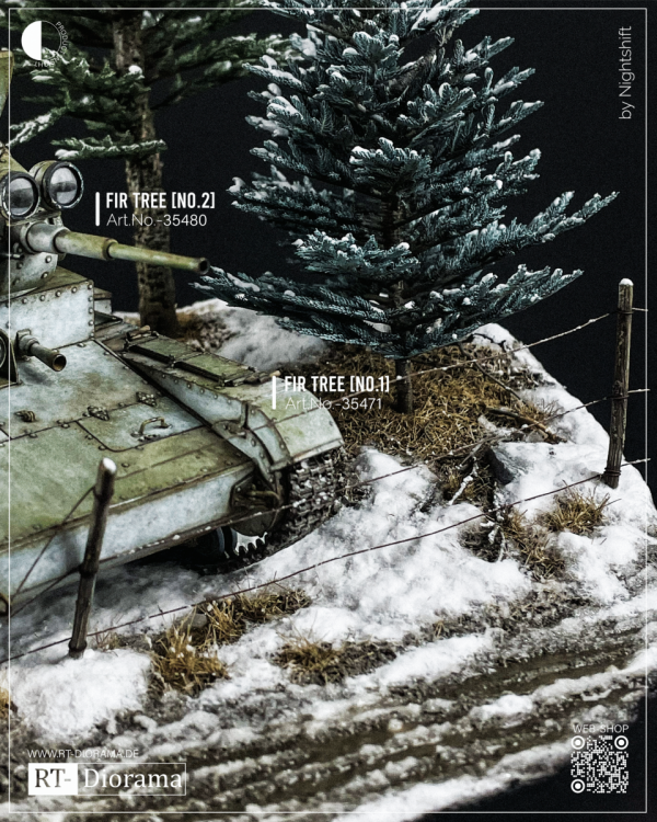 RT-Diorama 35480 Fir Tree No.2 - 3D Printed Tree Model 1/35