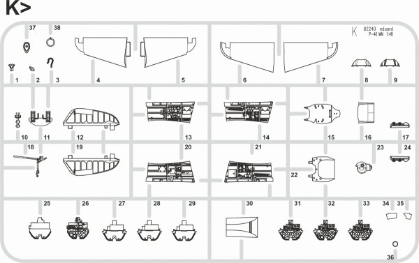 Eduard R0025 P-40N WARHAWK ROYAL CLASS DUAL COMBO 1/48