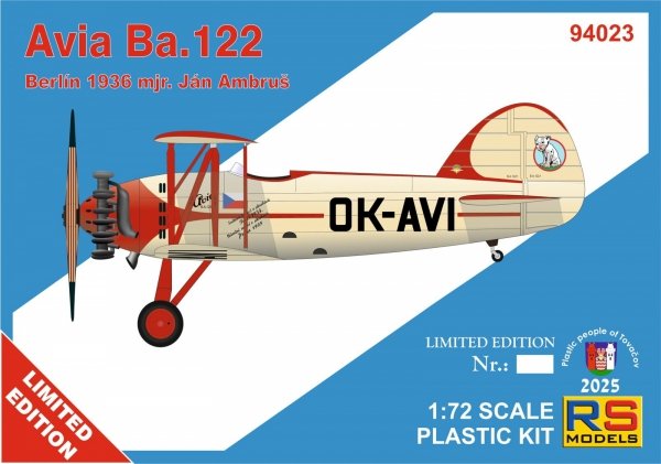 RS Models 94023 Avia Ba.122 Berlin 1936 1/72