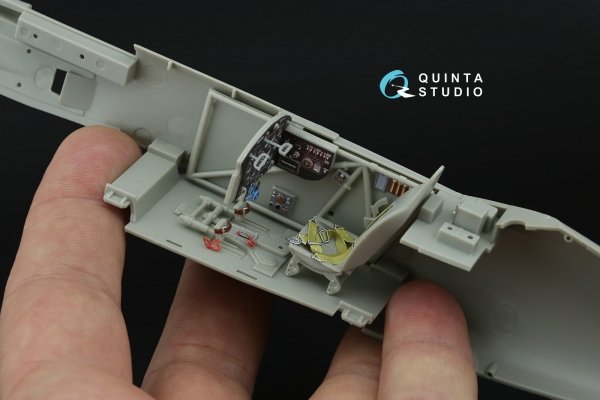 Quinta Studio QD+32241 MiG-3 3D-Printed &amp; coloured Interior on decal paper (Trumpeter) (with 3D-printed resin parts) 1/32