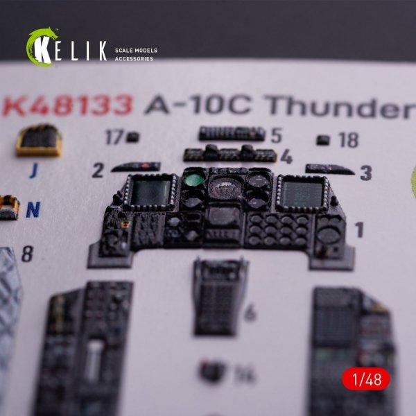 Kelik K48133 A-10C - interior 3D decals for GWH kit (1/48)