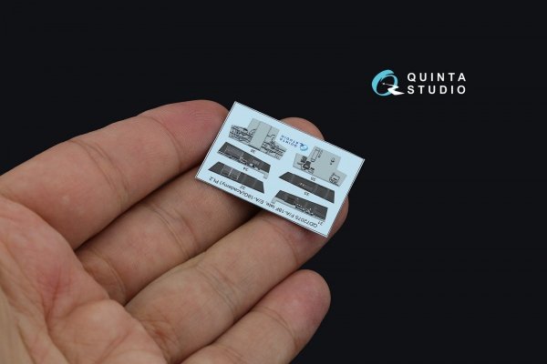 Quinta Studio QD72075 F/A-18F Late, E/A-18G 3D-Printed &amp; coloured Interior on decal paper (Academy) 1/72