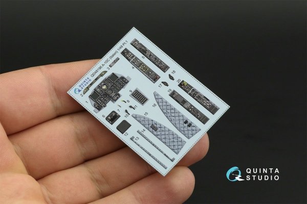 Quinta Studio QD48196 A-10C 3D-Printed &amp; coloured Interior on decal paper (for Italeri ) 1/48