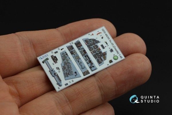 Quinta Studio QDS-48249 Su-25 3D-Printed &amp; colored Interior on decal paper (Zvezda) 1/48