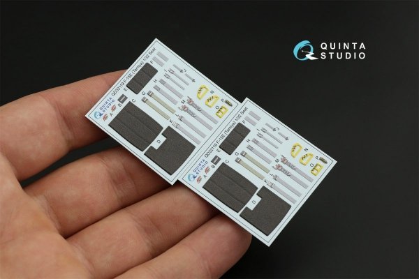 Quinta Studio QD32119 F-15E 3D-Printed &amp; coloured Interior on decal paper ( Tamiya ) 1/32