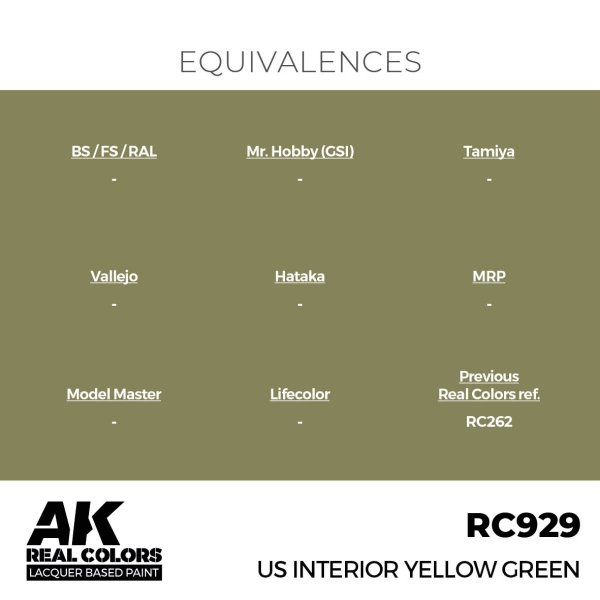 AK Interactive RC929 US Interior Yellow Green 17 ml