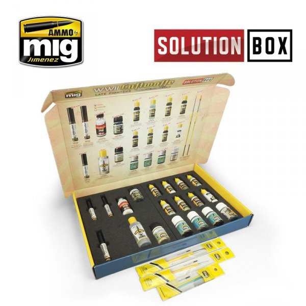 AMMO of Mig Jimenez 7702 WWII LUFTWAFFE LATE FIGHTERS SOLUTION BOX