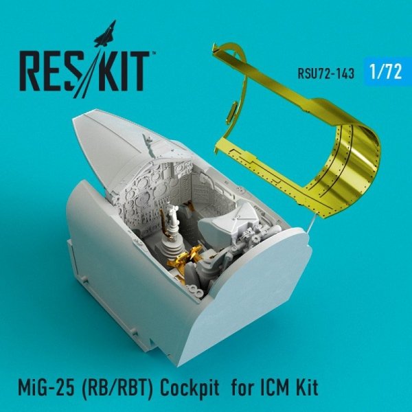 RESKIT RSU72-0143 MiG-25 RB/RBT Cockpit for Icm 1/72
