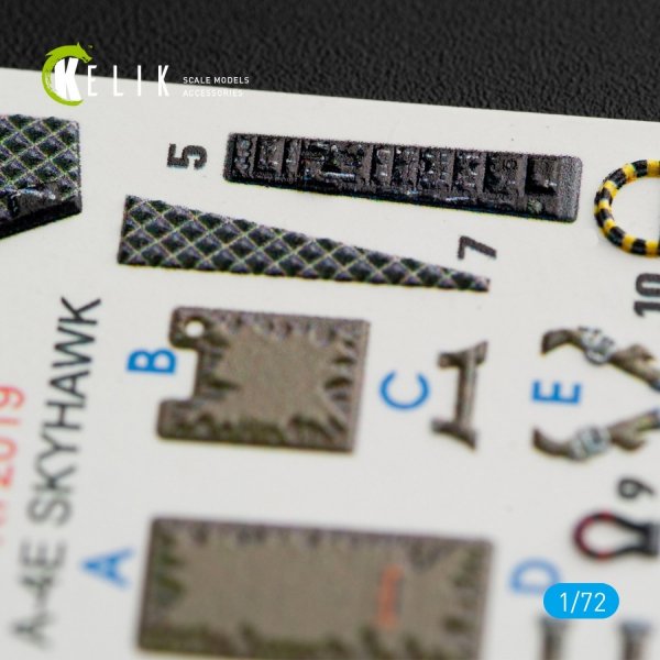 KELIK K72019 A-4E &quot;SKYHAWK&quot; INTERIOR 3D DECALS FOR FUJIMI/HOBBY 2000 KIT 1/72