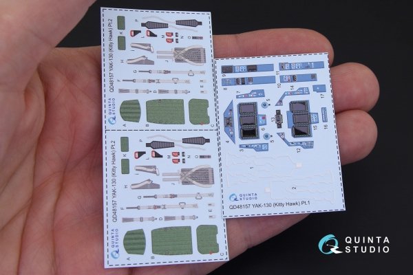 Quinta Studio QD48157 Yak-130 3D-Printed coloured Interior on decal paper (for KittyHawk kit) 1/48
