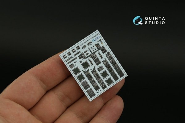 Quinta Studio QD48375 AH-64E 3D-Printed &amp; coloured Interior on decal paper (Hasegawa) 1/48