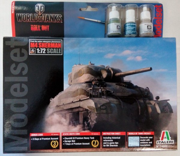 Italeri 74002 SHERMAN - WoT - MODEL SET (1:72)