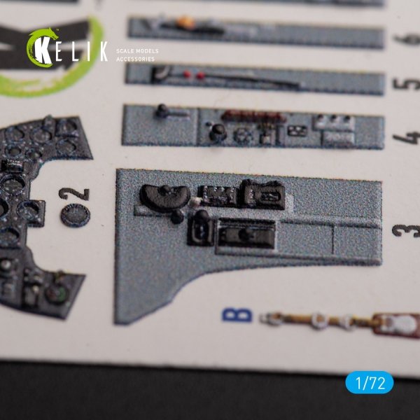 KELIK K72153 Hawker Sea Fury FB.11 - interior 3D decals for Trumpeter kit 1/72