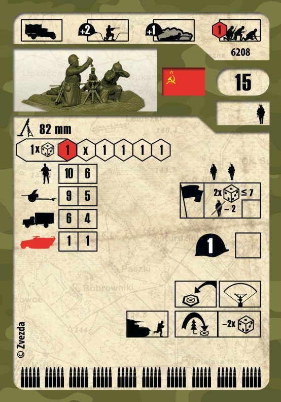 Zvezda 6208 Soviet 82-mm mortar with crew 1941-1943 (winter) 1/72