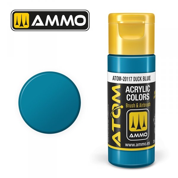 AMMO of Mig Jimenez 20117 ATOM COLOR Duck Blue 20ml