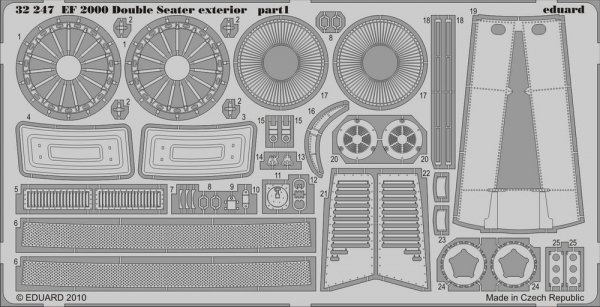 Eduard 32247 EF 2000 Two-seater exterior TRUMPETER 1/32