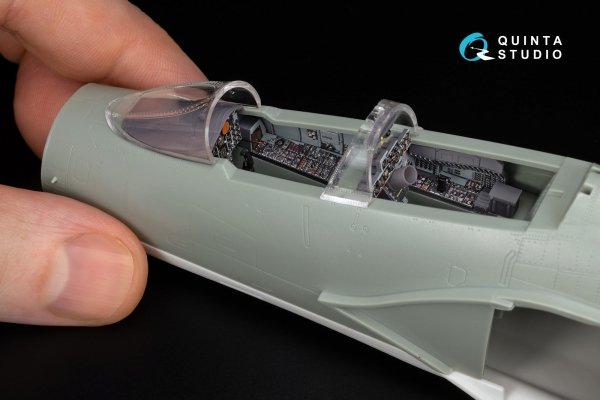 Quinta Studio QD+48487 F-4C Phantom II 3D-Printed &amp; coloured Interior on decal paper (Academy) (with 3D-printed resin parts) 1/48