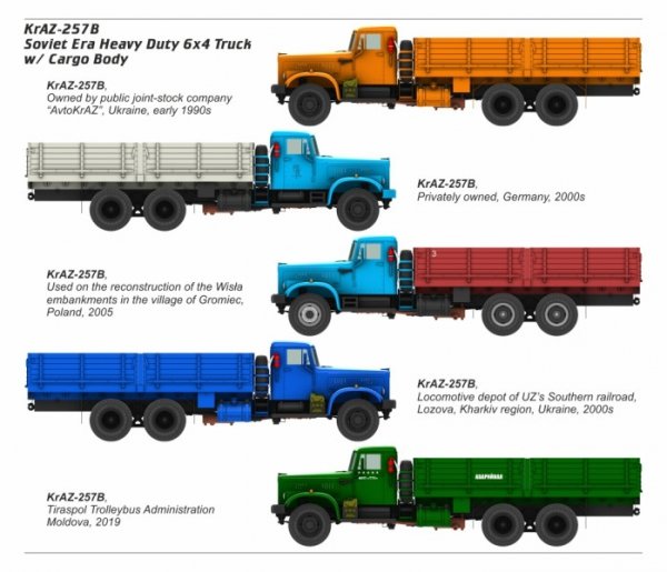 Armory Models 72451 KrAZ-257B Soviet Era Heavy Duty 6x4 cargo truck 1/72