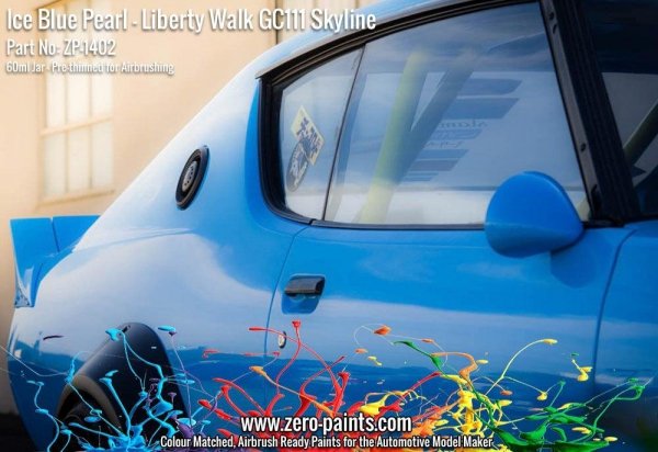 Zero Paints ZP-1402 - Ice Blue Pearl Paint for Liberty Walk GC111 Skyline (Ken Mary) 60ml