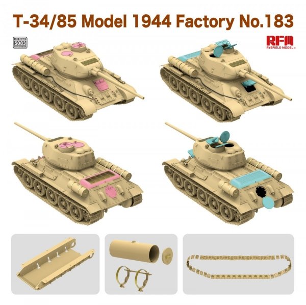 Rye Field Model 5083 T-34/85 Model 1944 Factory No.183 1/35