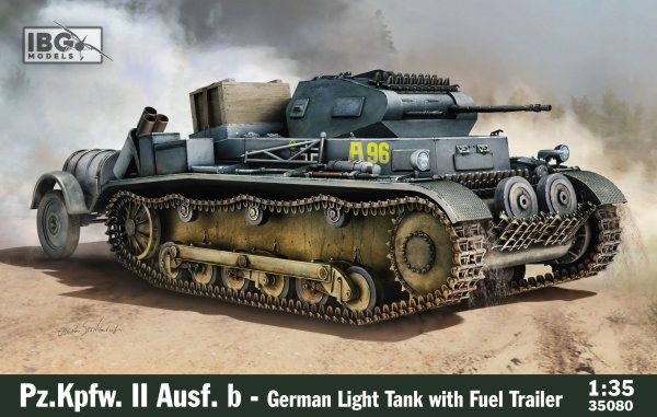 IBG 35080 Pz.Kpfw. II Ausf. b - German Light Tank with fuel trailer