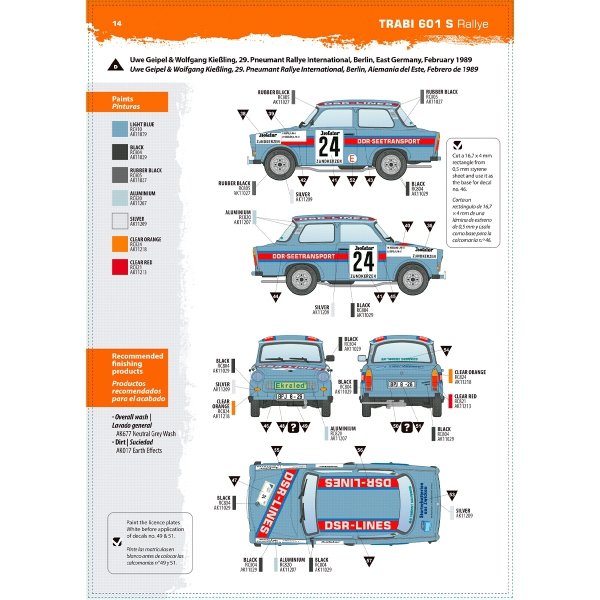 AK Interactive AK35034 Trabi 601 S Rallye 1/35