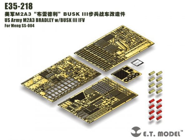 E.T. Model E35-218 US Army M2A3 BRADLEY w/BUSK III IFV (For Meng SS-004) (1:35)