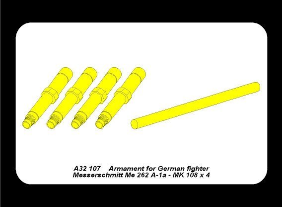 Aber A32107 Armament for german fighter Me 262 A-1a (1:32)
