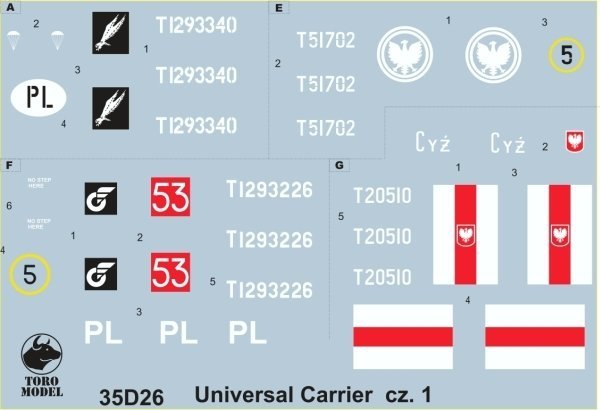 ToRo Model 35D26 - Universal Carrier Mk.I in Polish service vol.1 1/35