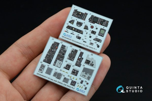 Quinta Studio QDS-48449 F-4G late 3D-Printed &amp; coloured Interior on decal paper (Zoukei Mura SWS) (Small version) 1/48